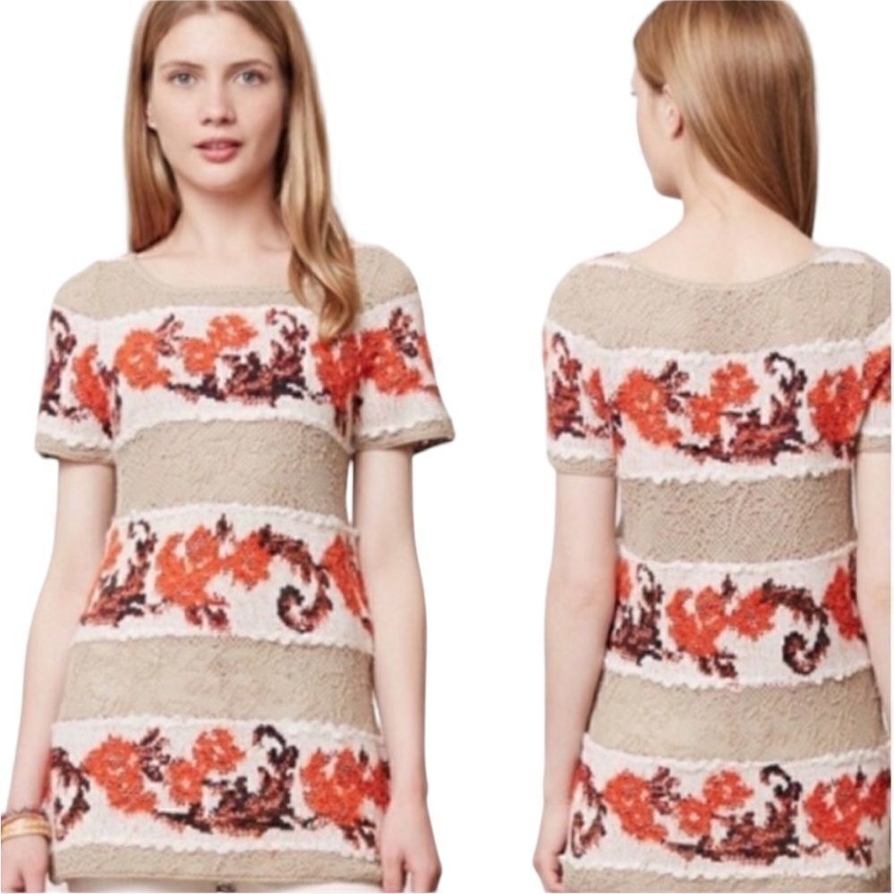 Anthropologie knitted and knitted sweater medium